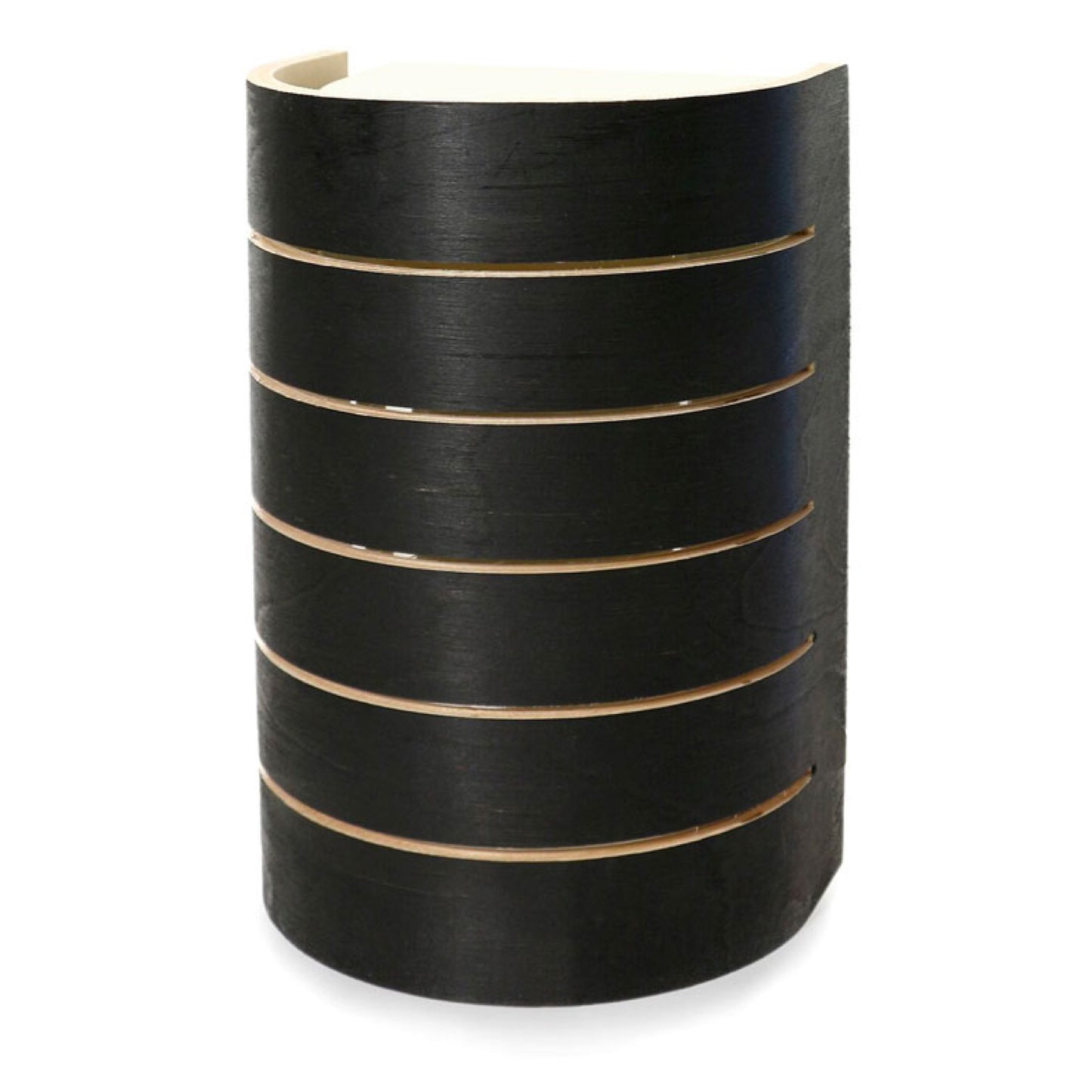 Raita Half Round Sauna Light in Black Toned Birch