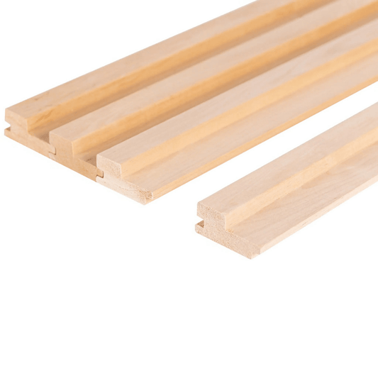 Alder Sauna Wood Cladding Step 64mm (Pack of 4) by Finnmark Sauna Sauna Timber | Finnmark Sauna