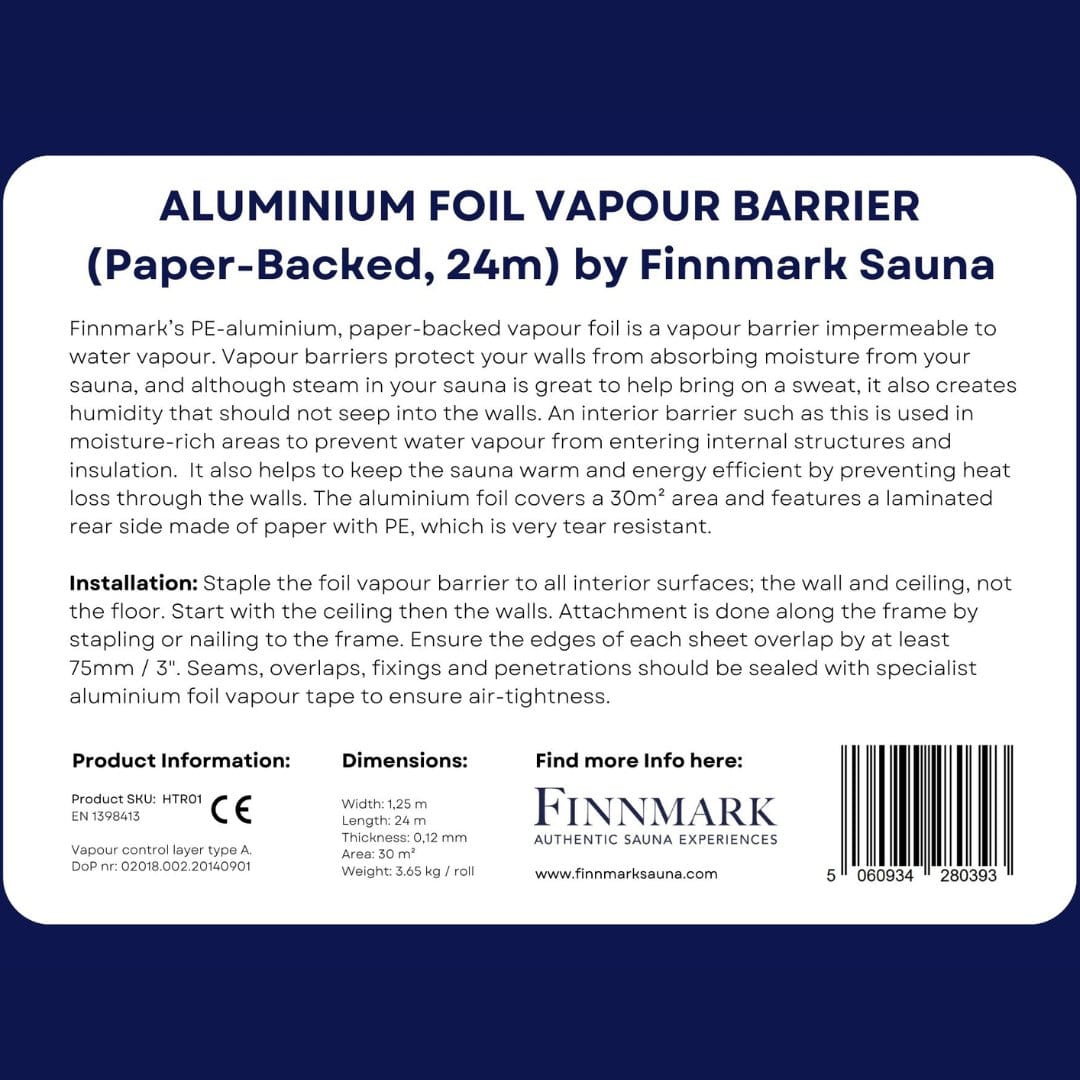 Aluminium Foil Vapour Barrier (Paper-Backed, 24m)