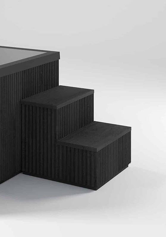 Drop Outdoor Hot Tub Black Timber Skirting/Steps by Drop Spa