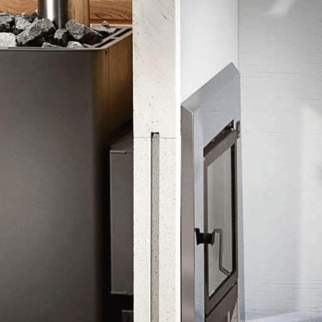 Kastor Front Frame for Karhu T Wood - Burning Sauna Stove (Through - the - Wall Model) Wood Burning Sauna Heater | Finnmark Sauna