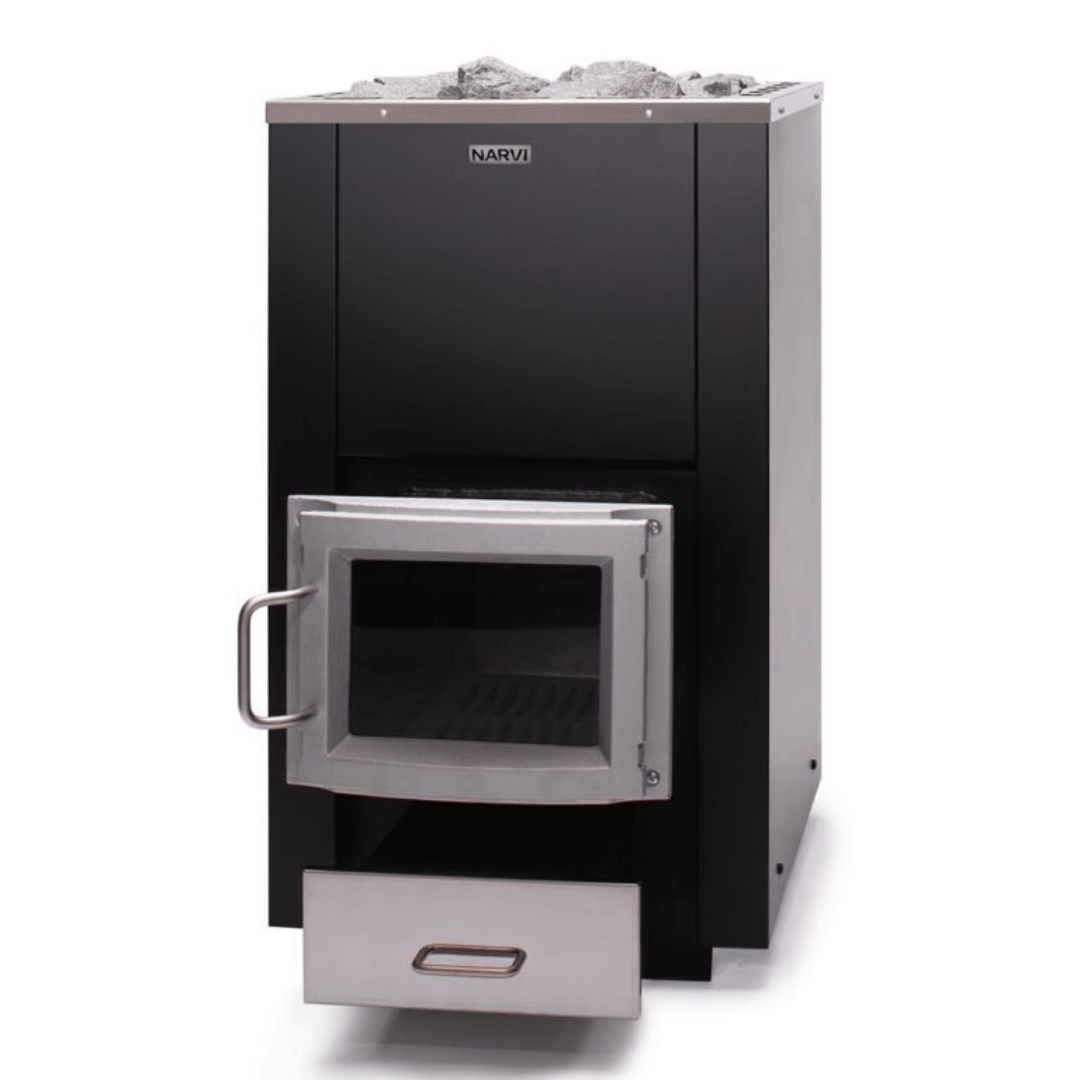 Narvi 30 & 50 Through - the - Wall Wood - Burning Sauna Heater Wood Burning Sauna Heater | Finnmark Sauna