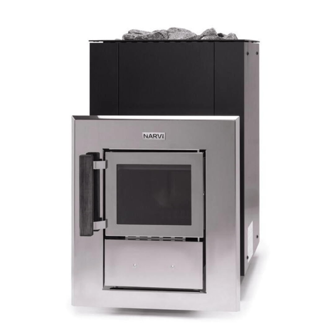 Narvi Kuru 14 Through - the - Wall Wood - Burning Sauna Heater Wood Burning Sauna Heater | Finnmark Sauna