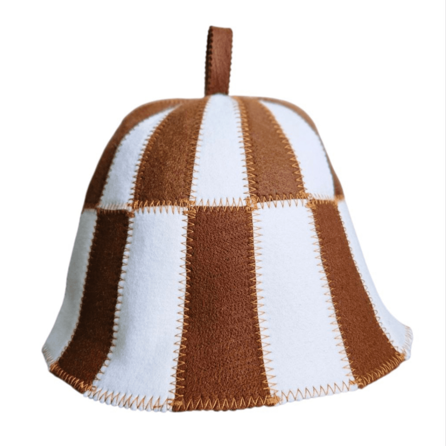 Sauna Hat CELL Brown/White (Polyester Felt) Sauna Hat | Finnmark Sauna