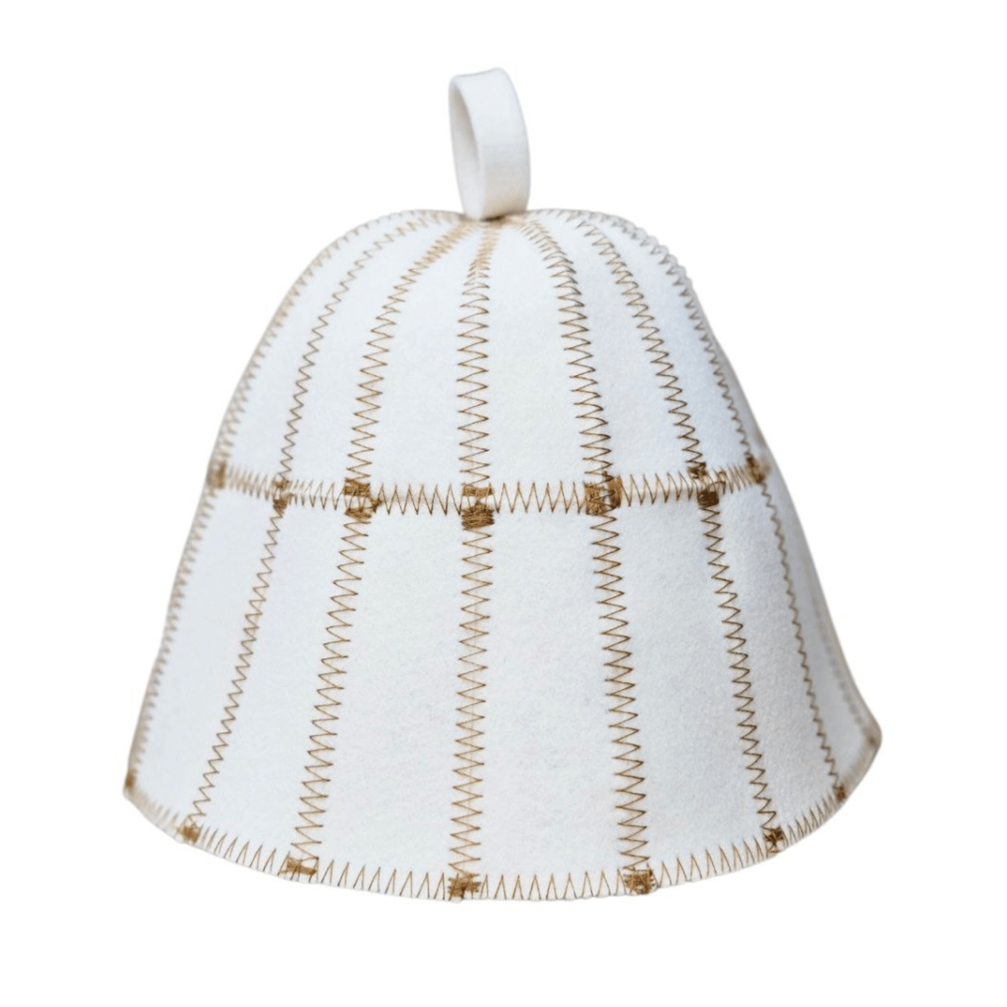 Sauna Hat CELL Brown/White (Wool Felt) Sauna Hat | Finnmark Sauna