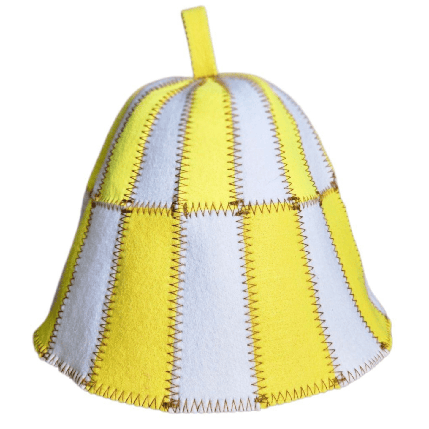 Sauna Hat Yellow/White (Polyester Felt)