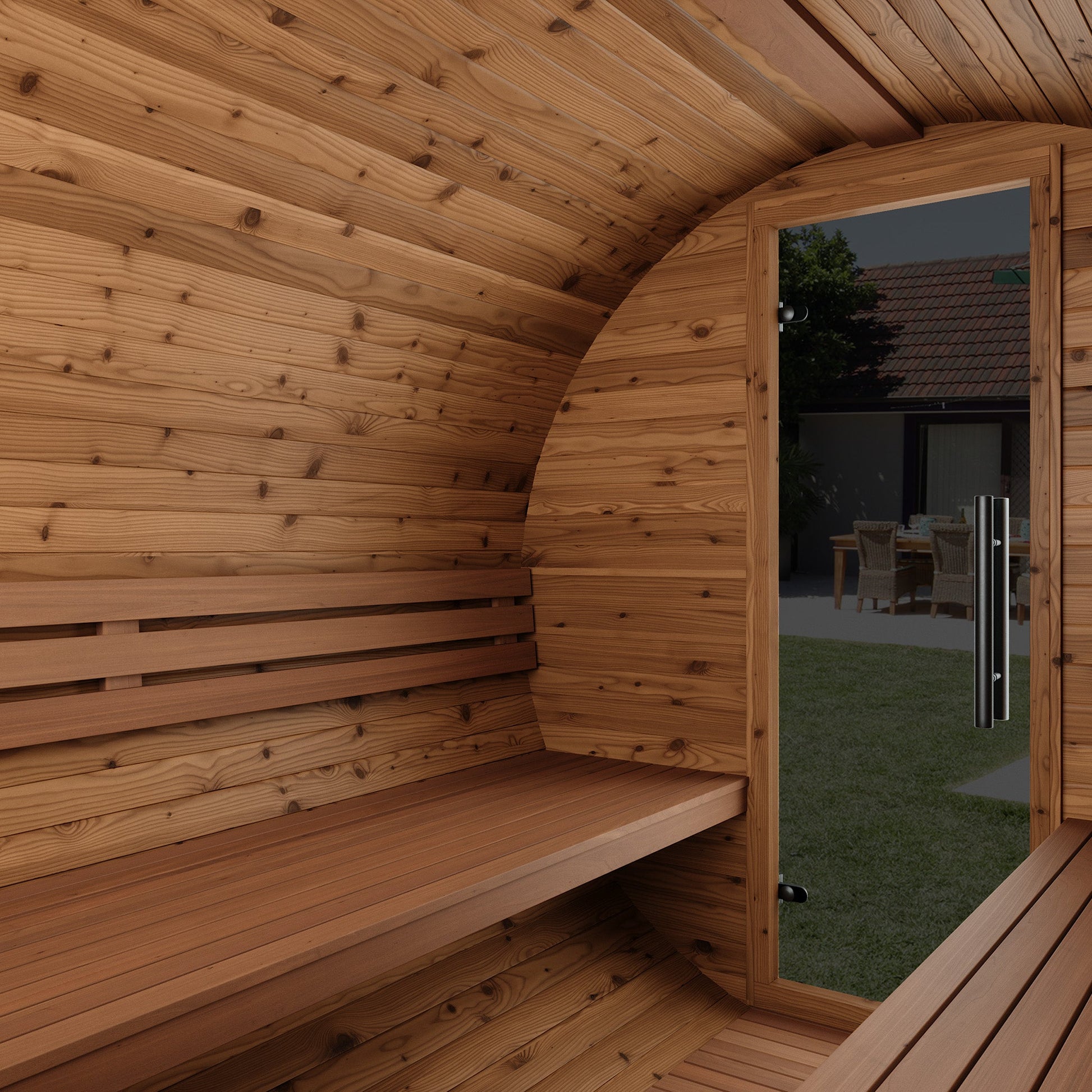 Thermo Wood Barrel Sauna - Large (6 - 8 Person) Barrel Sauna | Finnmark Sauna