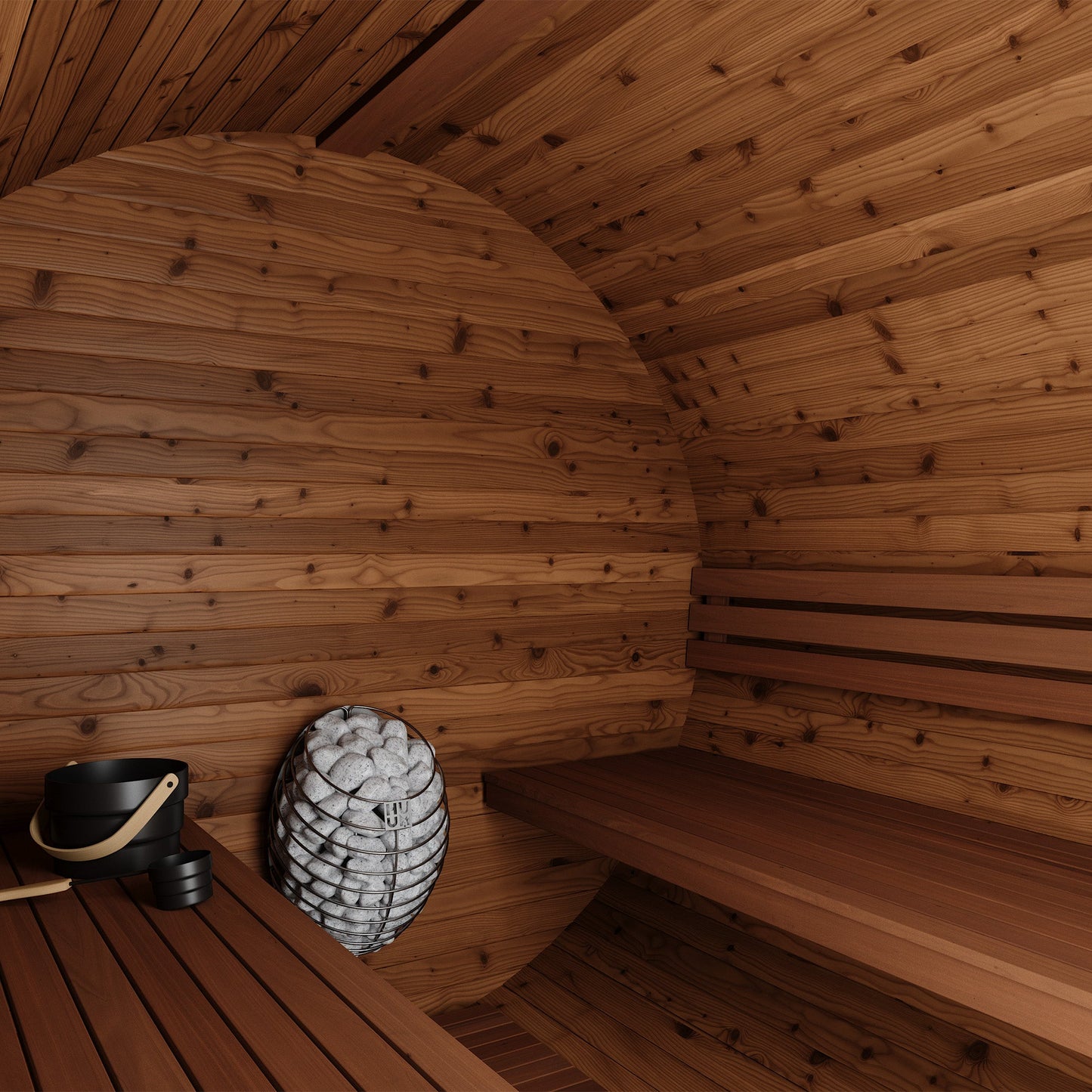 Thermo Wood Barrel Sauna - Large (6 - 8 Person) Barrel Sauna | Finnmark Sauna