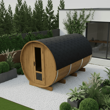 Thermo Wood Barrel Sauna - Large (6 - 8 Person) Barrel Sauna | Finnmark Sauna