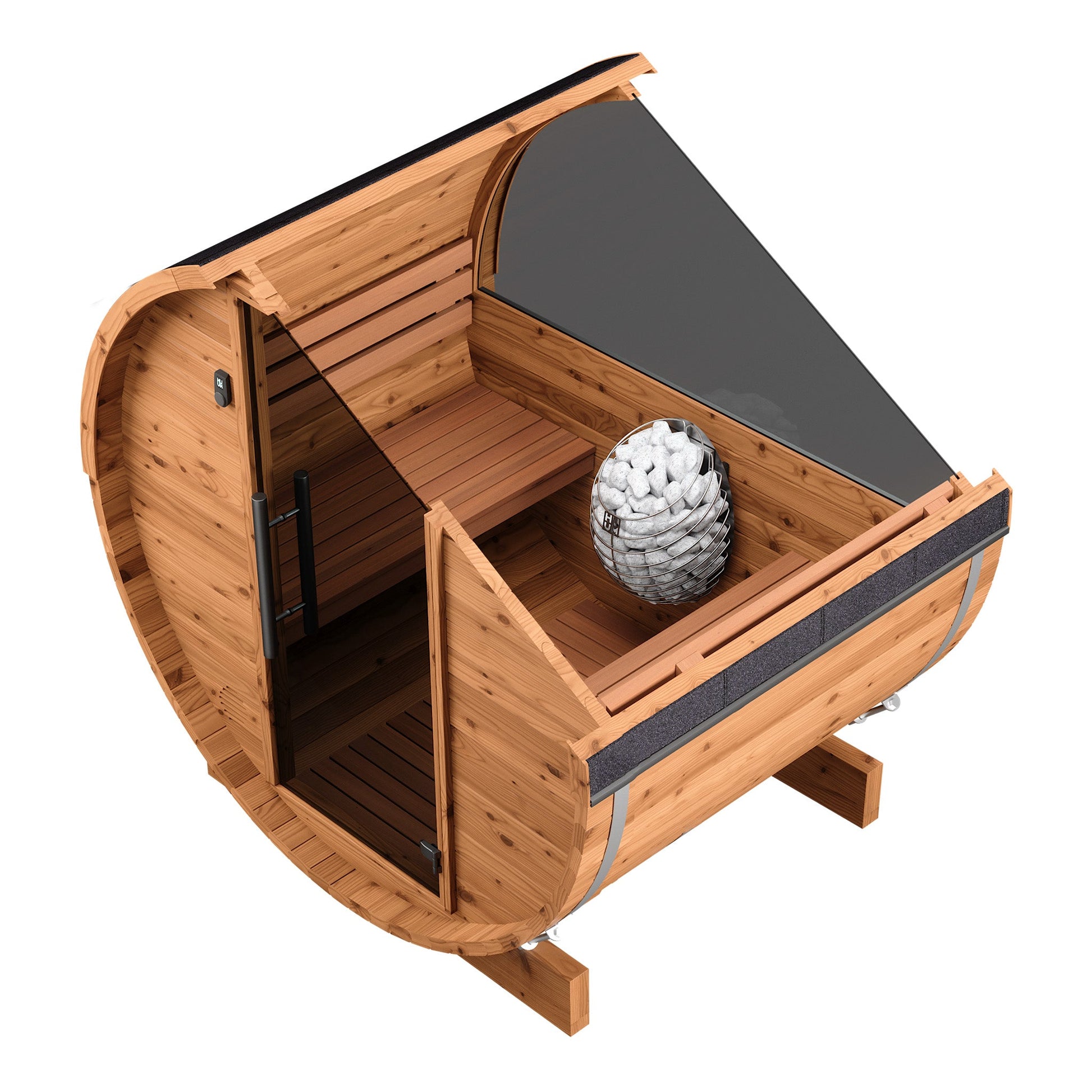 Thermo Wood Barrel Sauna - Micro (2 Person) Barrel Sauna | Finnmark Sauna