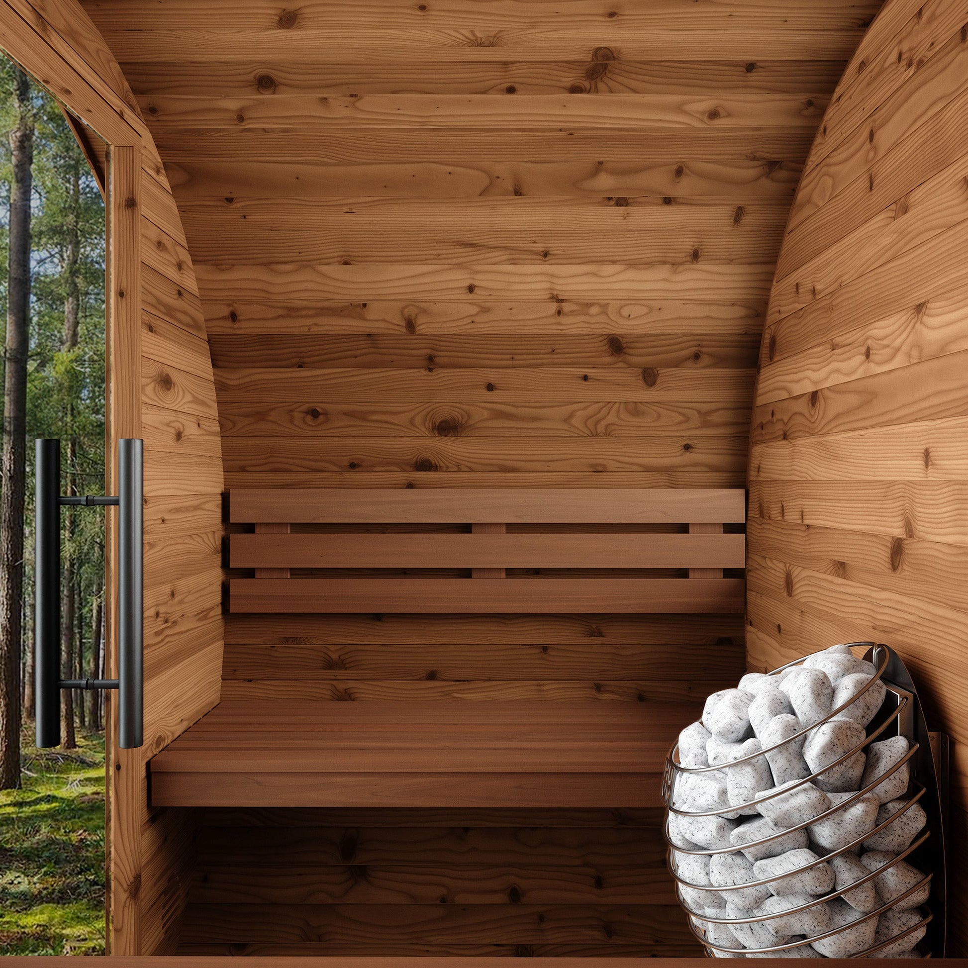 Thermo Wood Barrel Sauna - Micro (2 Person) Barrel Sauna | Finnmark Sauna
