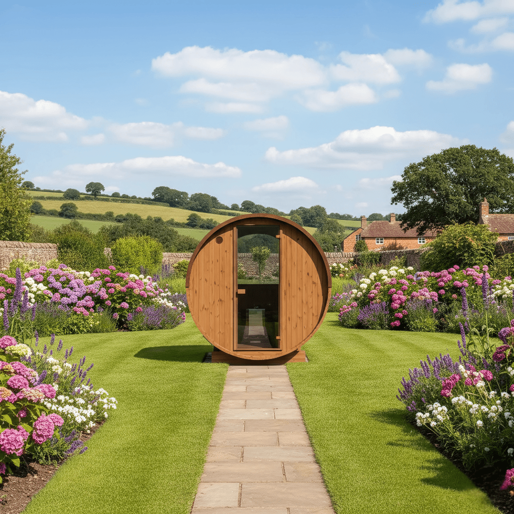 Thermo Wood Barrel Sauna - Regular (4 - 6 Person) Barrel Sauna | Finnmark Sauna