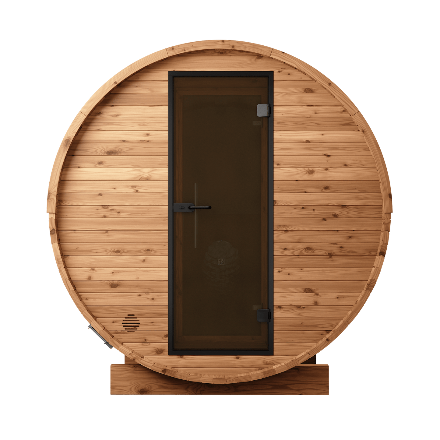 Thermo Wood Barrel Sauna - Regular with Changing Room (4 - 6 Person) Barrel Sauna | Finnmark Sauna