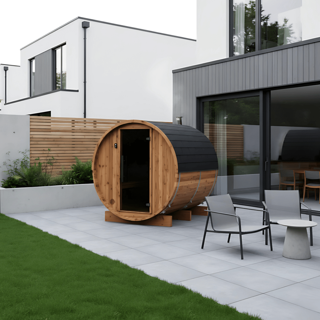 Thermo Wood Barrel Sauna - Small (2 - 4 Person) Barrel Sauna | Finnmark Sauna