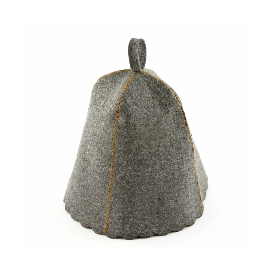 Traditional Grey Sauna Hat 100% Wool Sauna Hat | Finnmark Sauna