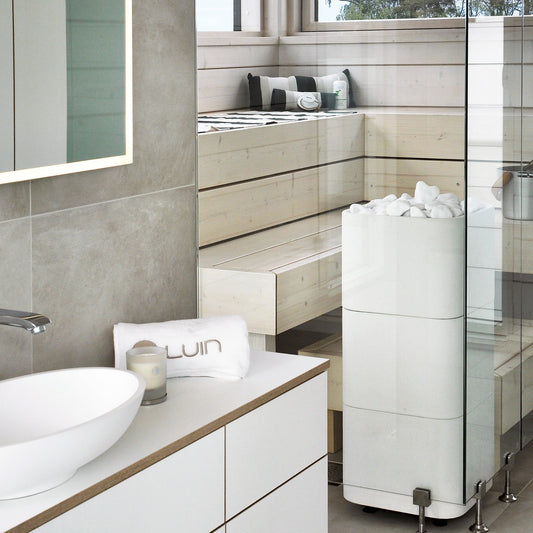 Tulikivi Kuura 2 Replacement Soapstone Cover (White) Soapstone Cover | Finnmark Sauna