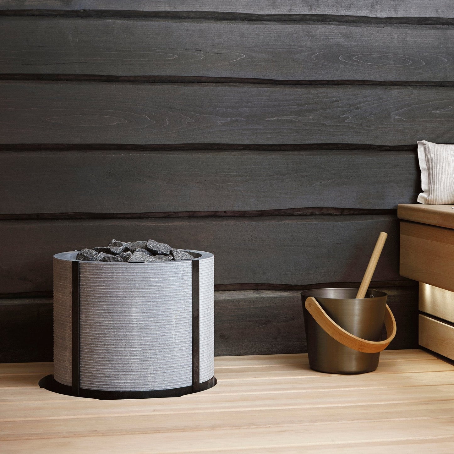 Tulikivi Naava Rigata Integrated Soapstone Electric Sauna Heater Cover