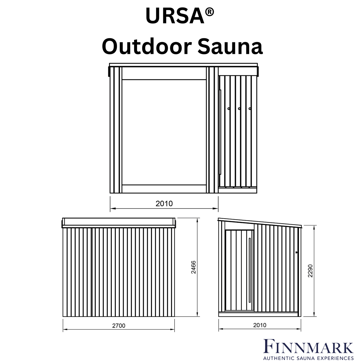 URSA® Outdoor Sauna (3-4 Person)