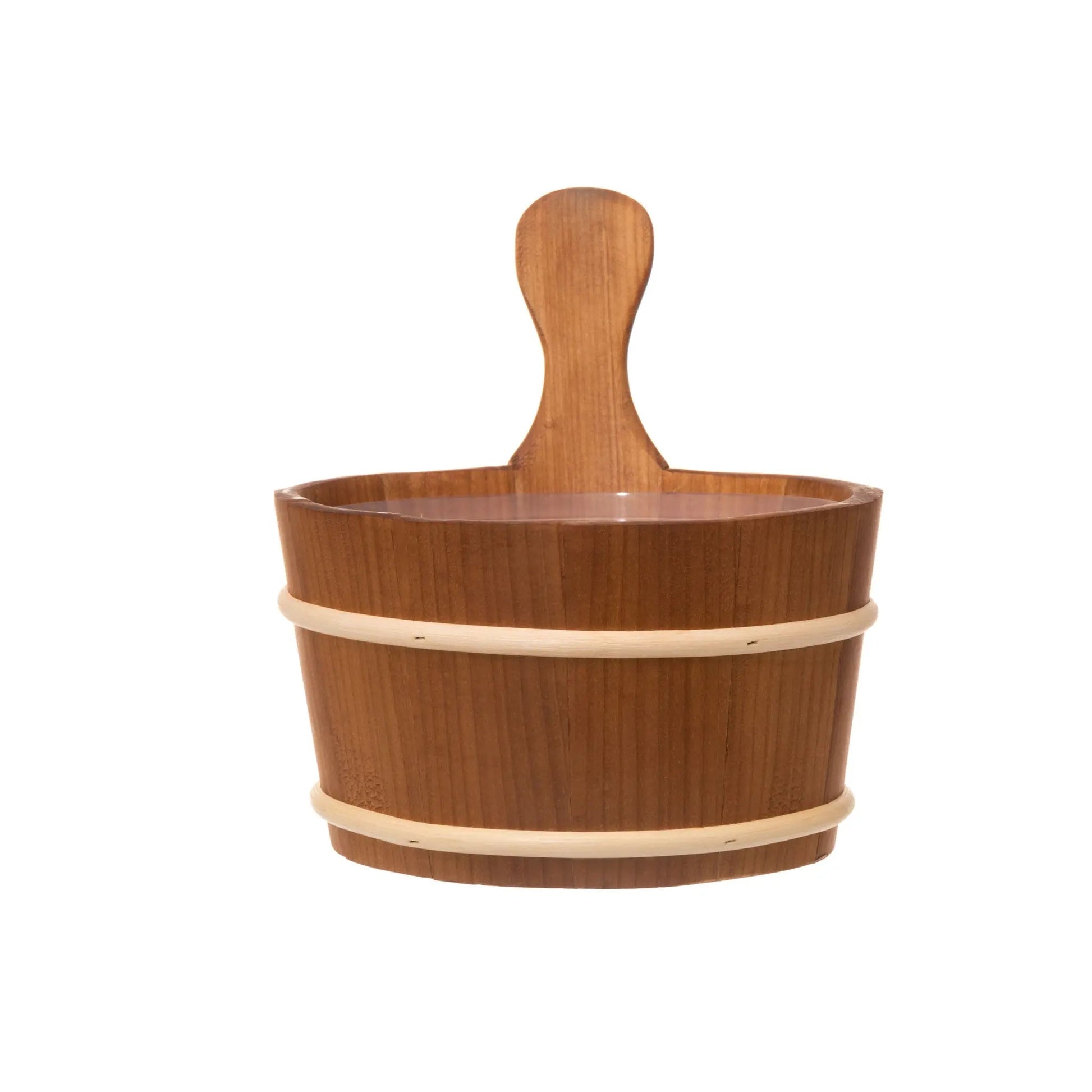 4 Living Sauna Bucket Heat Treated Alder 4 Litre Sauna Bucket/Pail | Finnmark Sauna