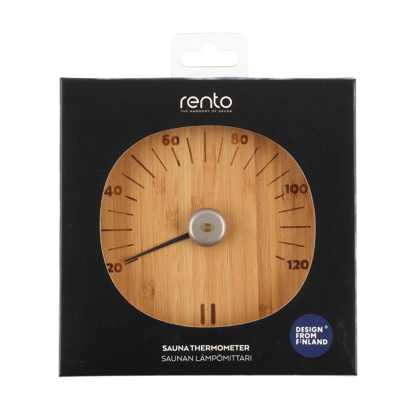 Rento Bamboo Sauna Thermometer Sauna Thermometer | Finnmark Sauna
