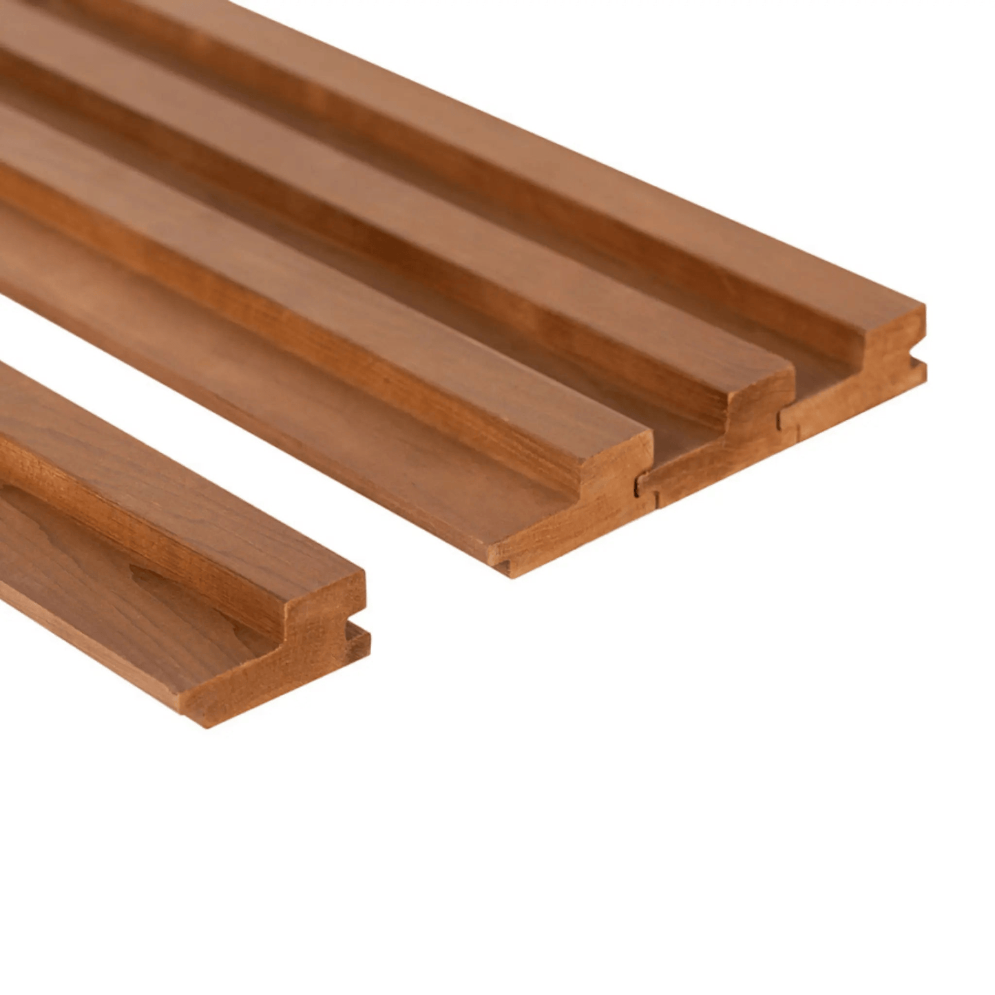 Dark Thermo Alder Sauna Wood Cladding Step 64mm (Pack of 4)