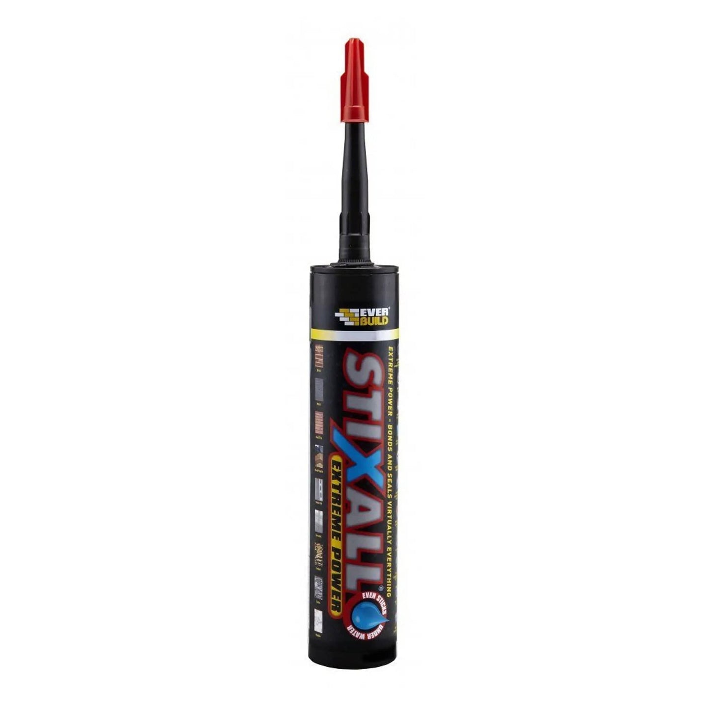 Everbuild Stixall 290ml Extreme Power Grab Adhesive Sealant Black