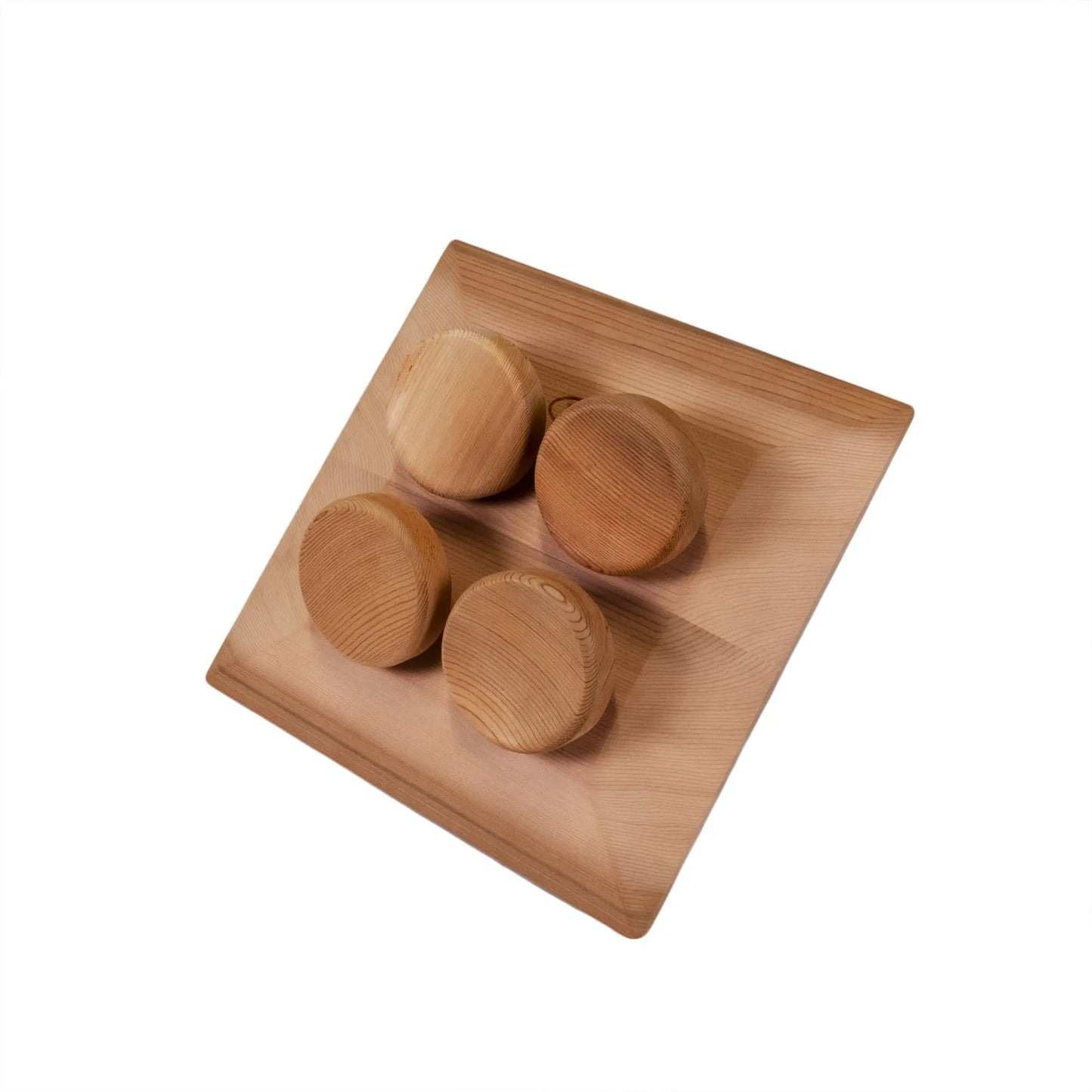 HaLu Red Cedar Square Wooden Sauna Headrest/Pillow in Gift Box Sauna Pillow | Finnmark Sauna