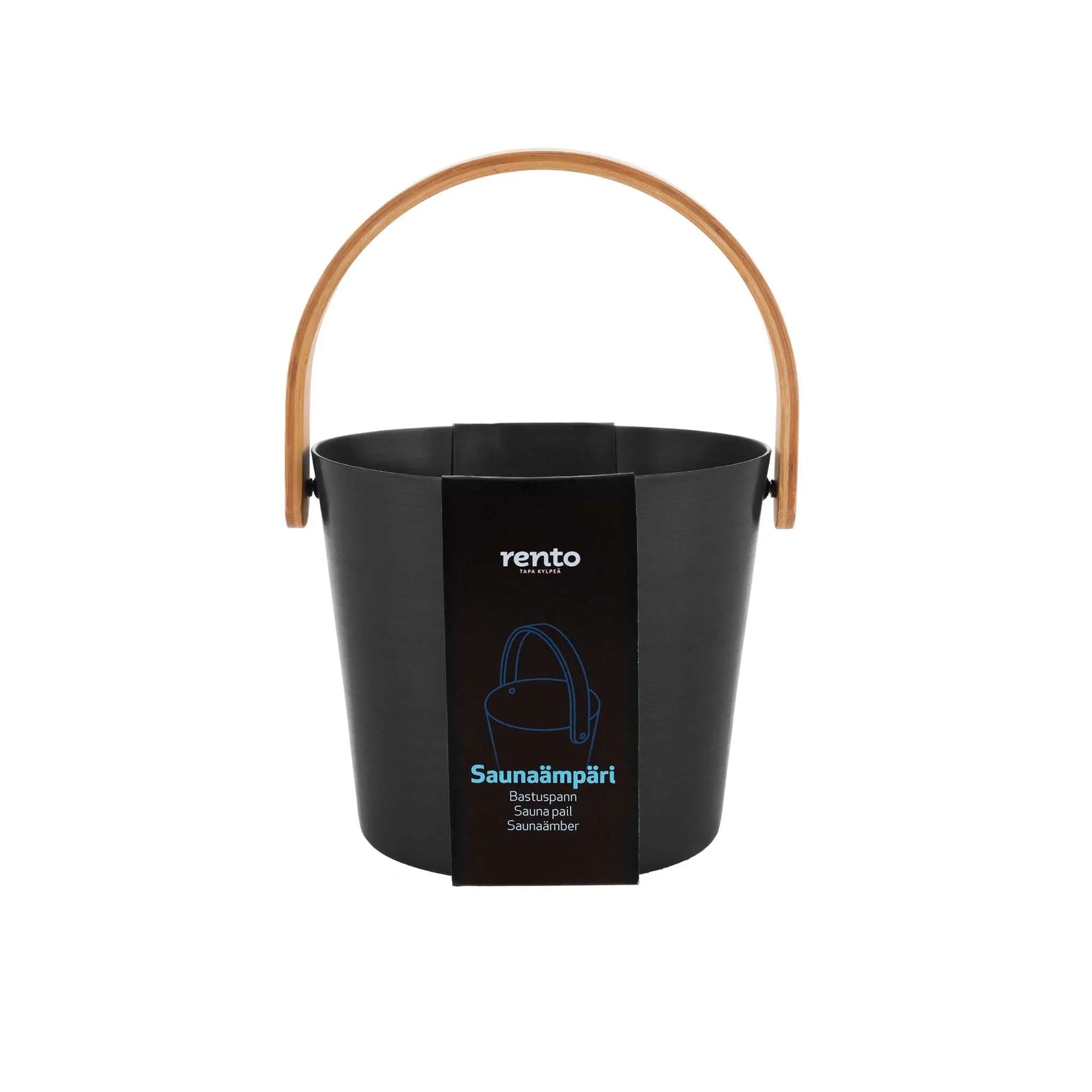 Rento 5l Anodised Aluminium Sauna Bucket in Black Sauna Bucket/Pail | Finnmark Sauna