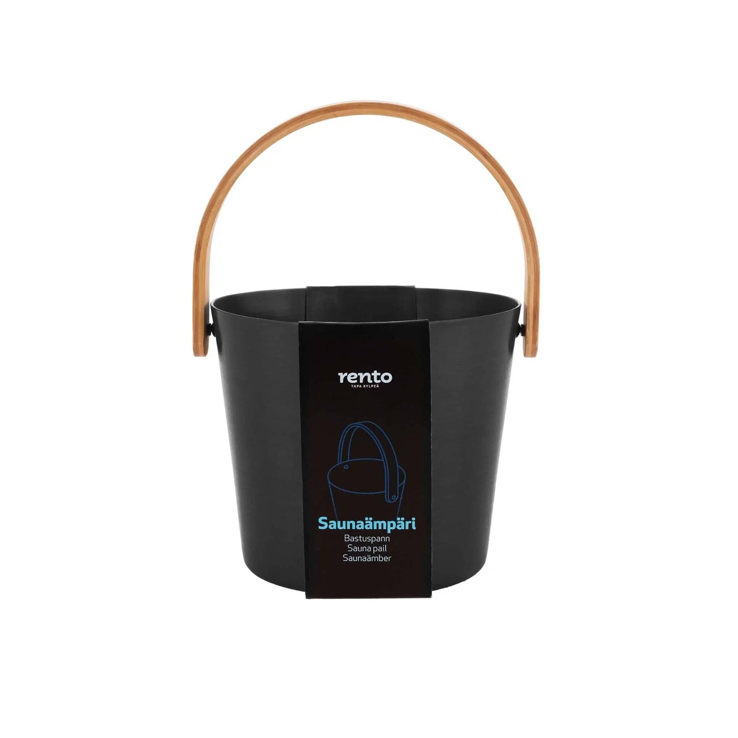 Rento 5l Anodised Aluminium Sauna Bucket in Black