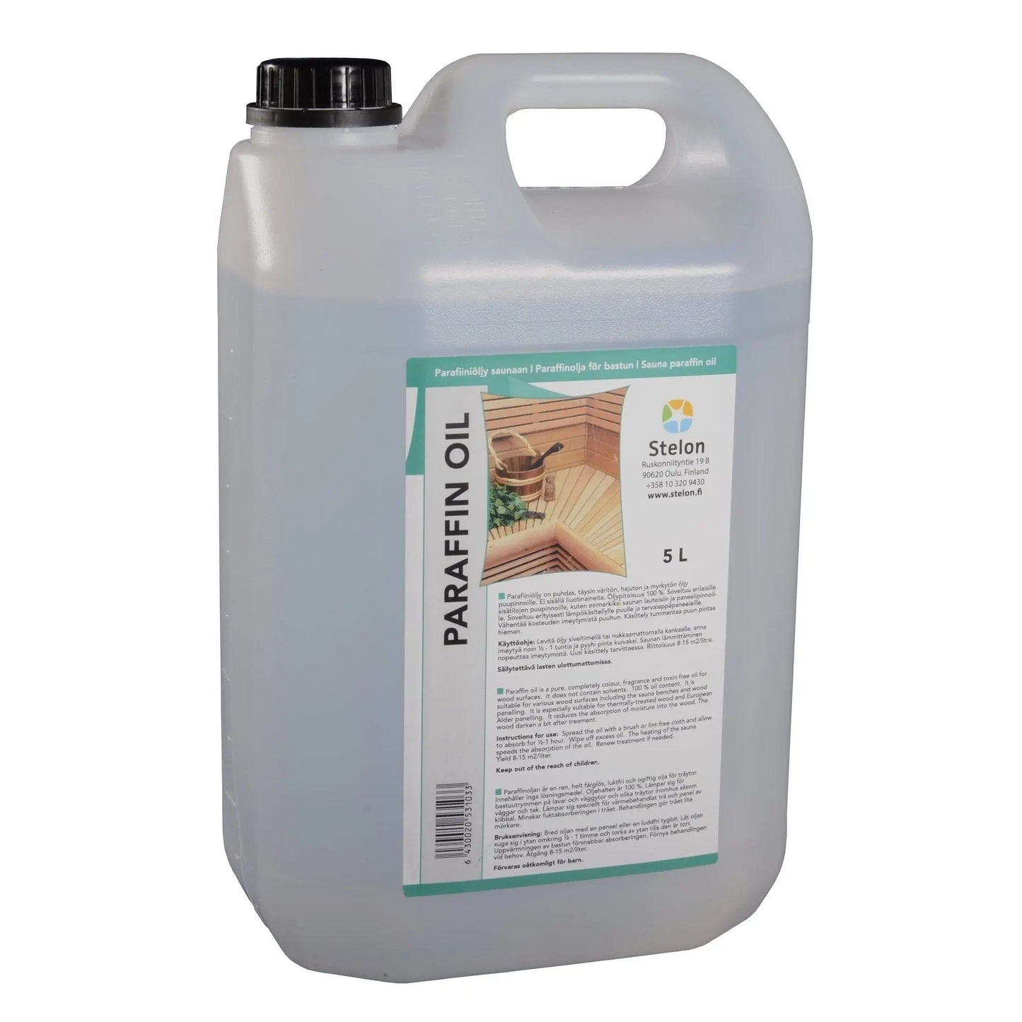 Sauna Paraffin Oil - Specialist Sauna Wood Treatment 5 Litre