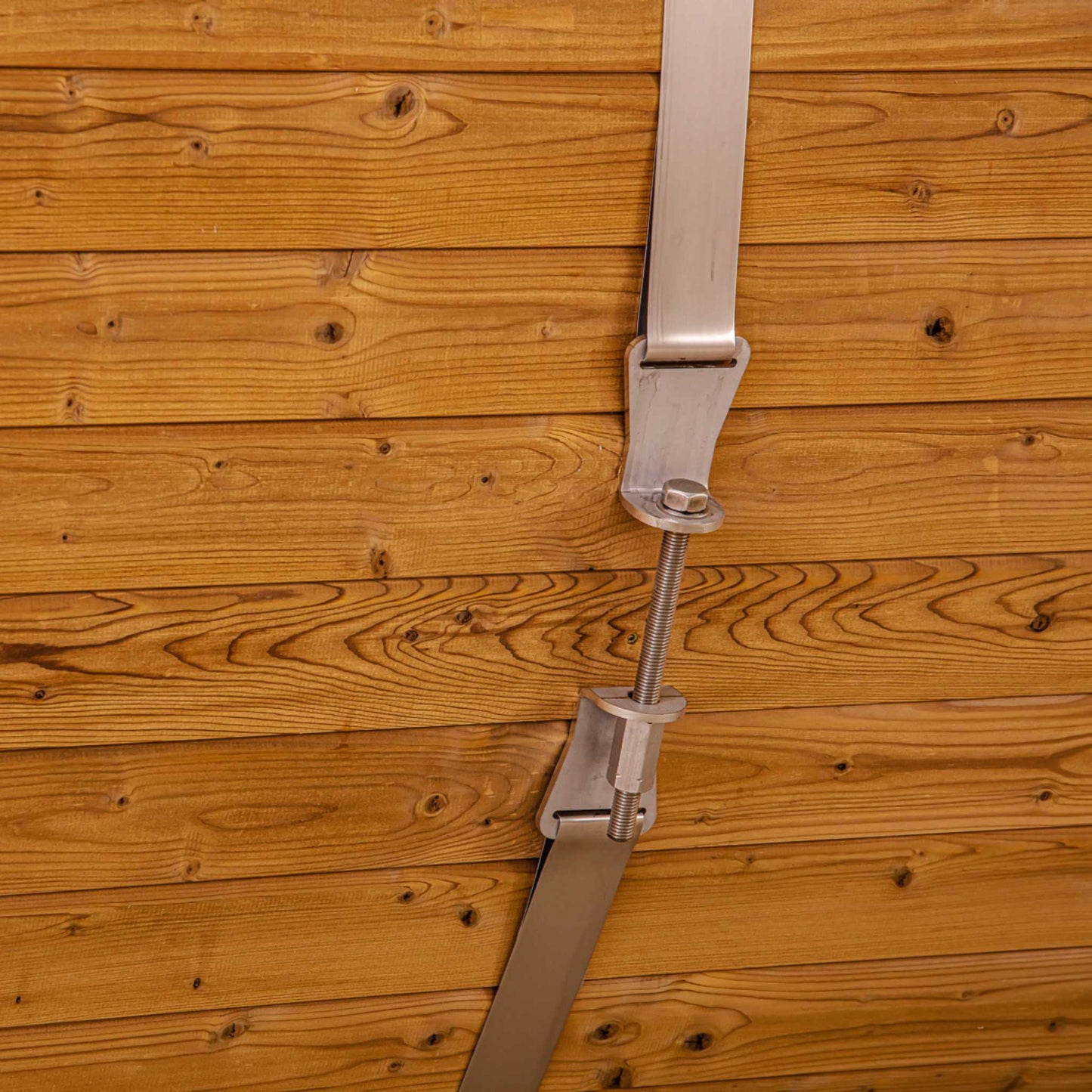 Thermo Wood Barrel Sauna - Small with Relaxation Terrace (L: 223 & ø: 194 cm) Barrel Sauna | Finnmark Sauna