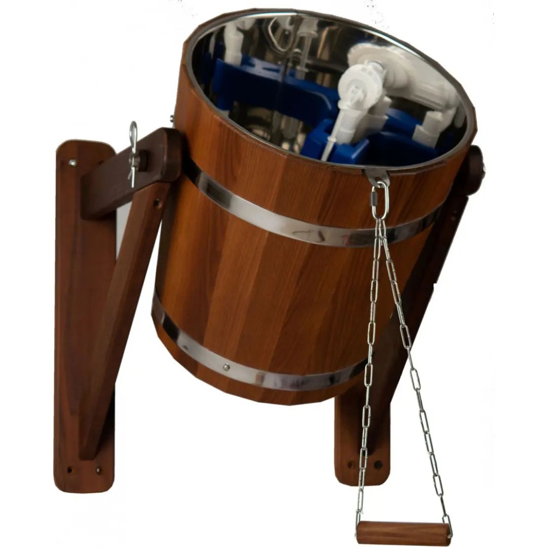 Waterfall Effect Bucket Shower - Thermo Linden with Stainless Steel Insert (20 Litres) Sauna Bucket & Ladles | Finnmark Sauna