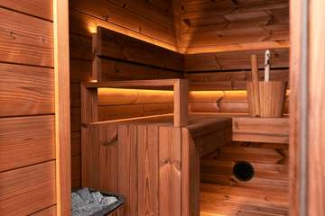 Bespoke outdoor sauna installation: Camden, Central London