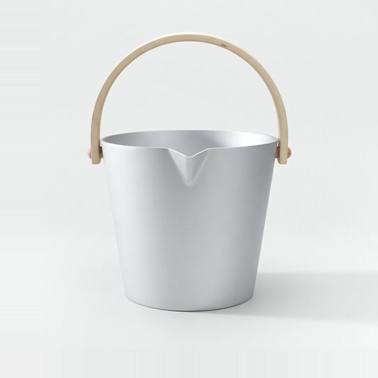 Silver Anodised Aluminium Sauna Bucket (Brilliant Range) by Helo - hero
