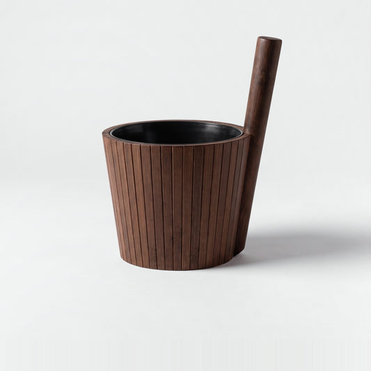 Rento Dark Bamboo Duo Sauna Bucket 5 Litre - hero
