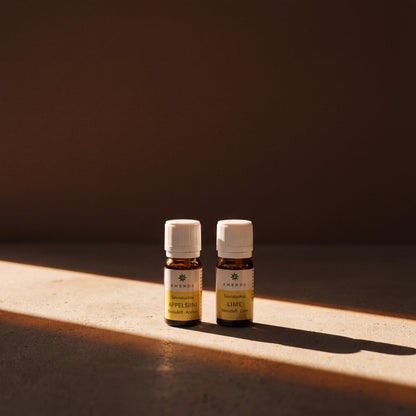 Emendo Orange & Lime Sauna Scents (2 x 10ml) - lifestyle in sunlight