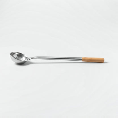 4Living Sauna Ladle Steel and Wood - side profile