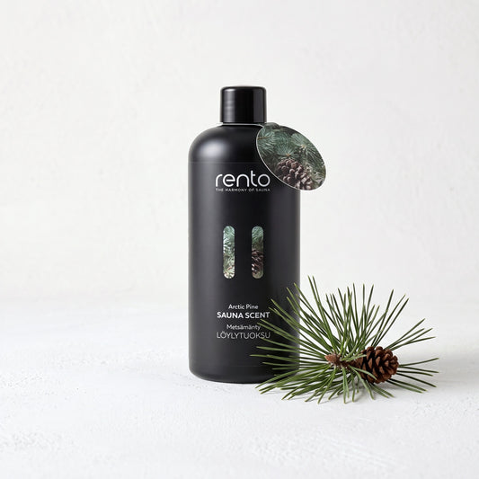 Rento Arctic Pine Sauna Scent 400ml with pine sprig and cone