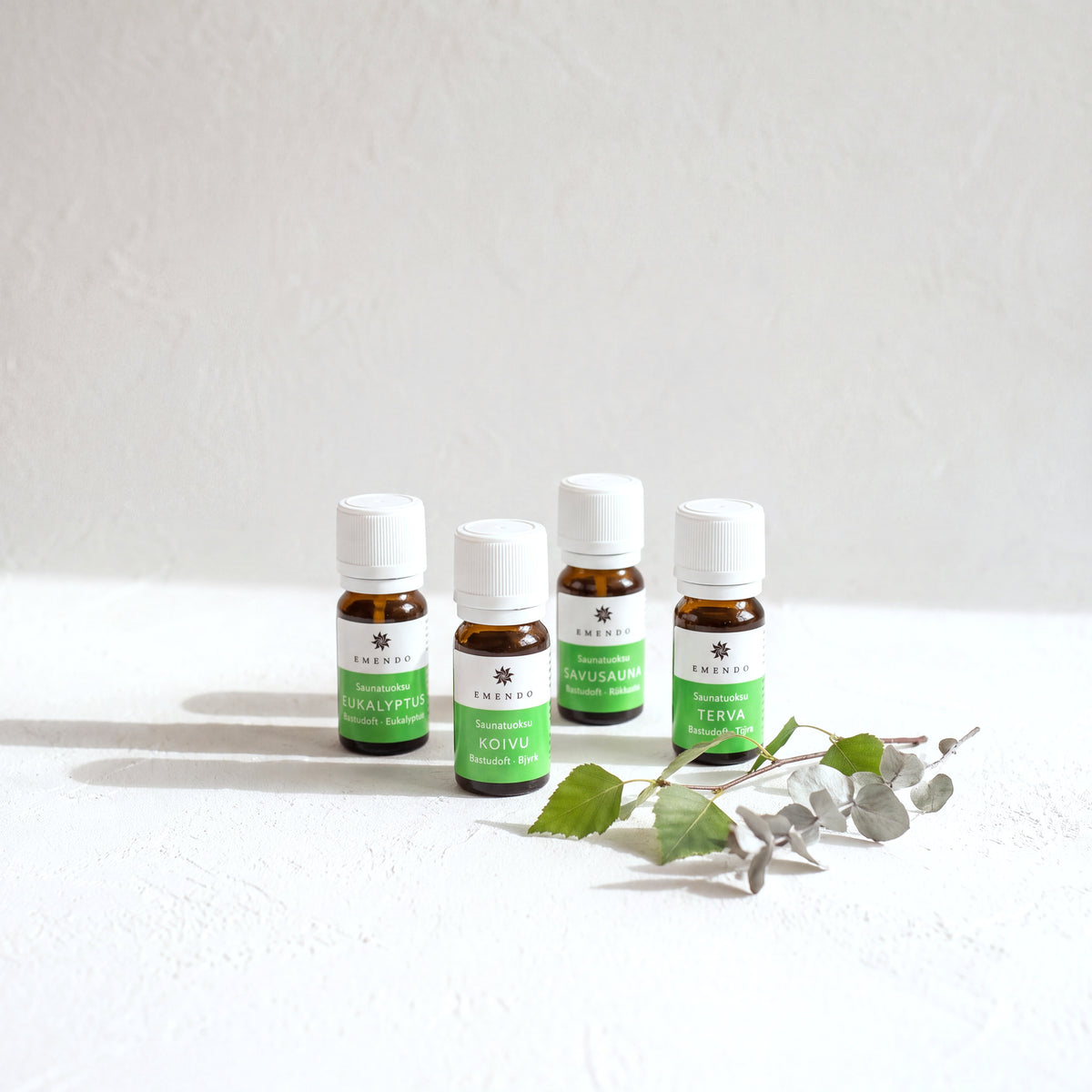 Emendo Sauna Scents (4 x 10ml) with birch twig and eucalyptus
