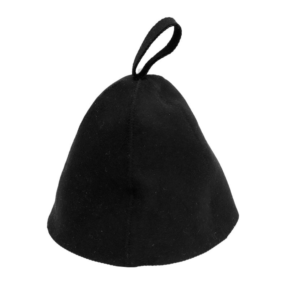 Black 100% wool felt sauna hat
