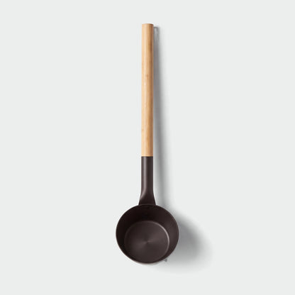 Rento Anodised Aluminium Sauna Ladle in Brown/Black - flat lay