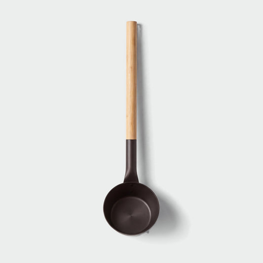 Rento Anodised Aluminium Sauna Ladle in Brown/Black - flat lay