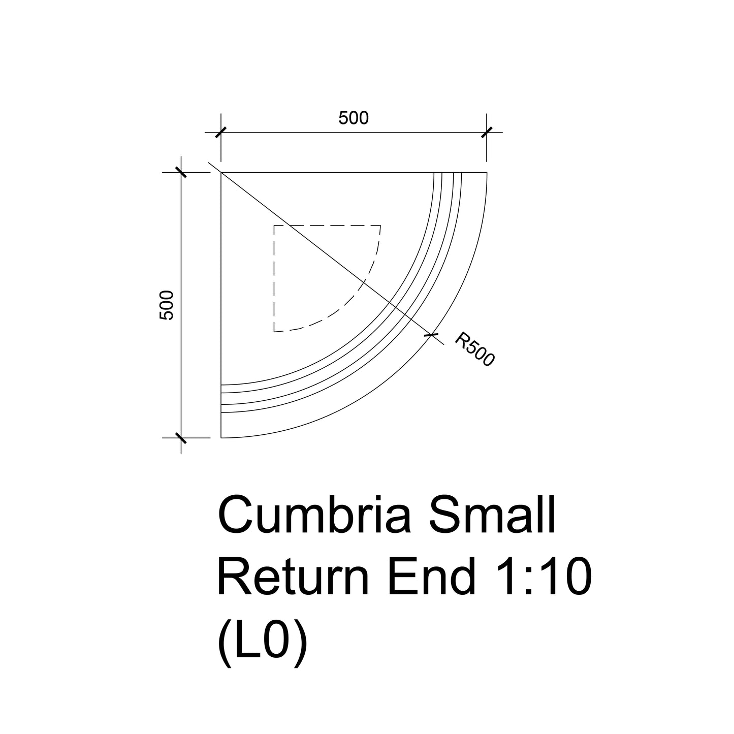 Tileable Steam Room Return End - Cumbria