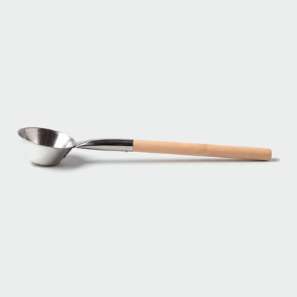 Rento x Harri Koskinen Glossy Steel Sauna Ladle - side profile