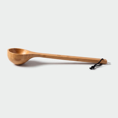Rento Wooden Sauna Ladle - heat treated bamboo - side profile