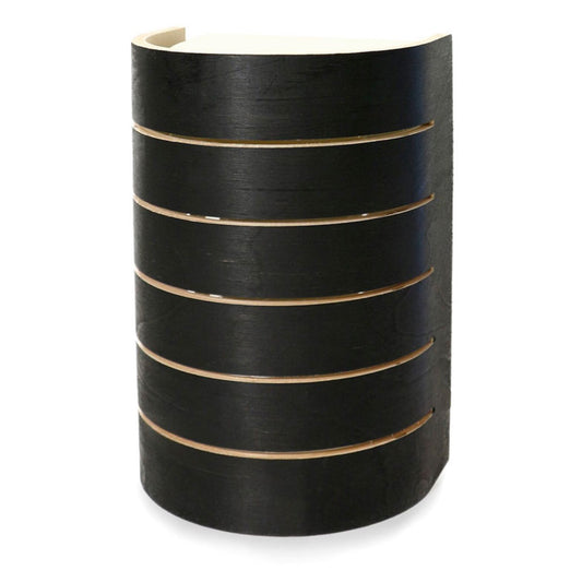 Raita Half Round Sauna Light in Black Toned Birch