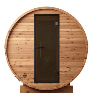 Thermo Wood Barrel Sauna - Regular with Changing Room (4-6 Person)