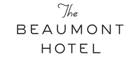 Logo of The Beaumont Hotel with elegant black text on a white background