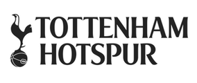 Tottenham Hotspur logo with a black and white color scheme
