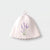 White Felt Sauna Hat with Lavender Embroidery